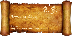 Novotny Zita névjegykártya